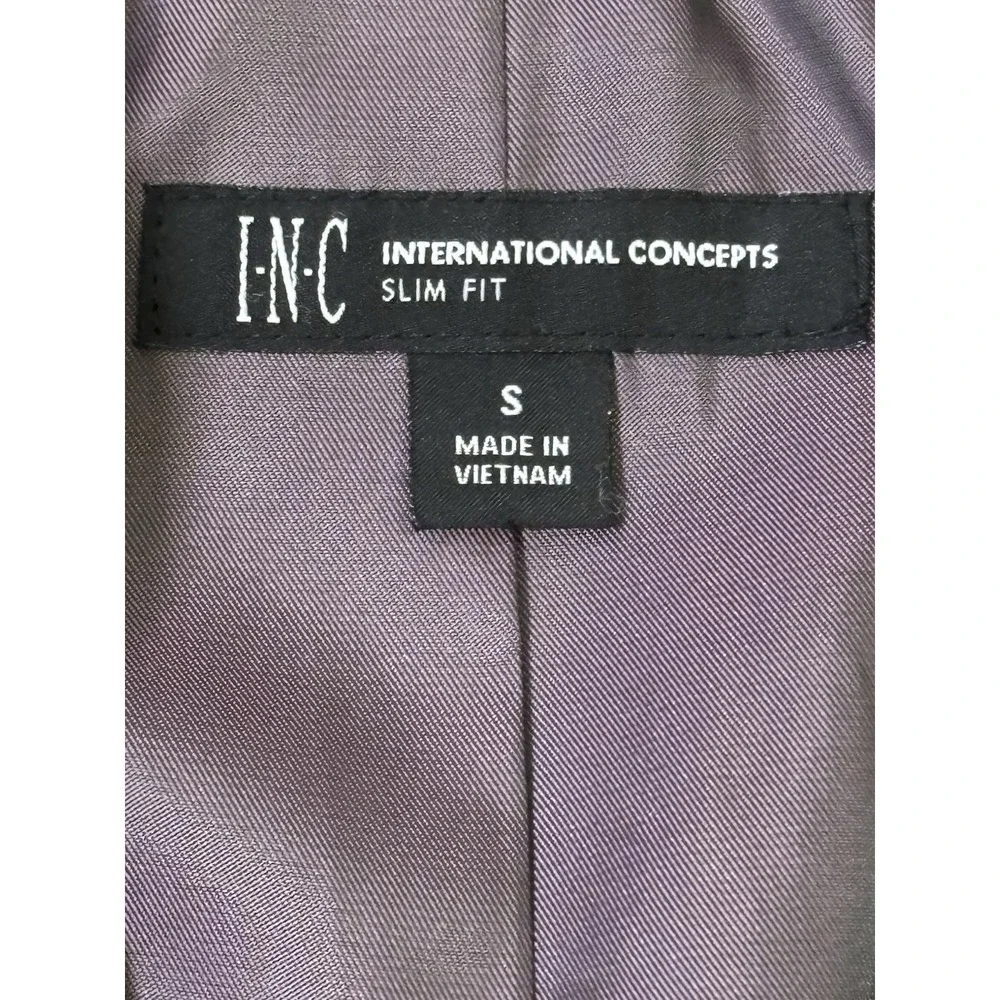 INC International Concepts Men Slim Fit Blazer Jacket Black Purple Lining Sz S⁠